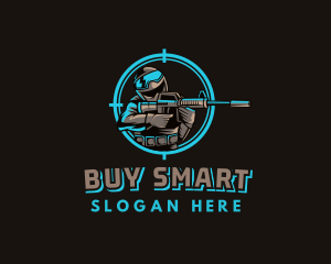 Military Target Shooting logo design