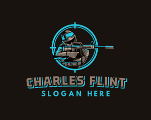 Military Target Shooting logo design