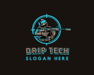 Military Target Shooting logo design