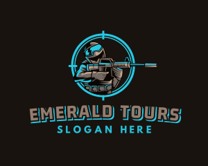 Military Target Shooting logo design