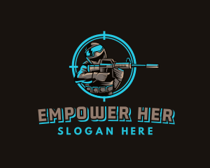 Military Target Shooting logo design