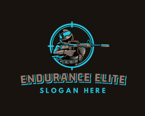 Military Target Shooting logo design