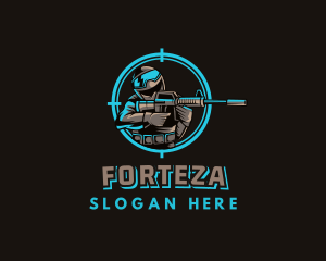 Military Target Shooting logo design