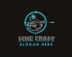 Military Target Shooting logo design