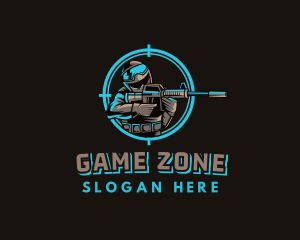 Military Target Shooting logo design