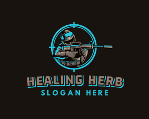 Military Target Shooting logo design