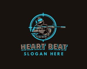 Military Target Shooting logo design