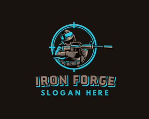 Military Target Shooting logo design