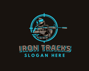 Military Target Shooting logo design