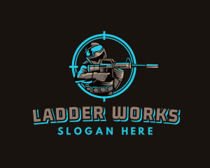 Military Target Shooting logo design