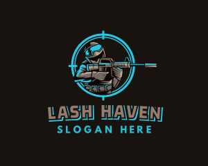 Military Target Shooting logo design