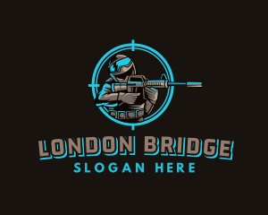 Military Target Shooting logo design