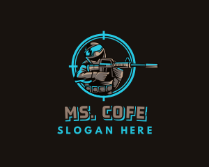 Military Target Shooting logo design