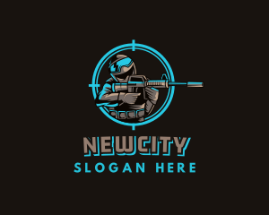 Military Target Shooting logo design