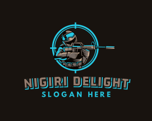 Military Target Shooting logo design