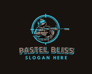 Military Target Shooting logo design