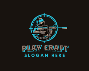 Military Target Shooting logo design