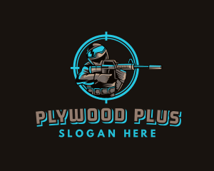 Military Target Shooting logo design