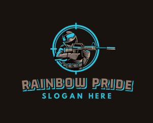 Military Target Shooting logo design