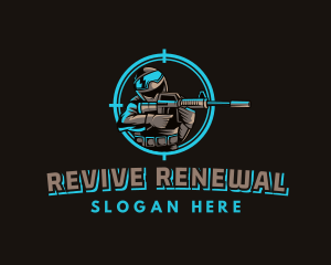 Military Target Shooting logo design