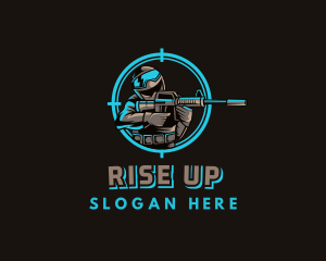 Military Target Shooting logo design