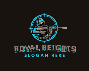 Military Target Shooting logo design