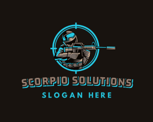 Military Target Shooting logo design