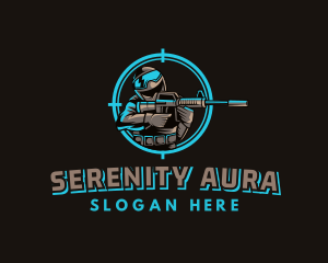 Military Target Shooting logo design