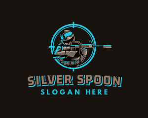 Military Target Shooting logo design