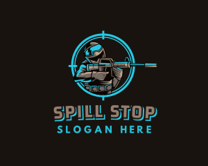 Military Target Shooting logo design