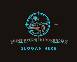 Military Target Shooting logo design