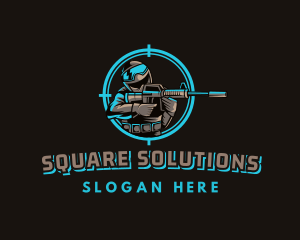 Military Target Shooting logo design