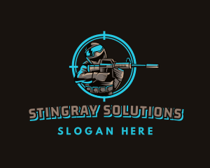 Military Target Shooting logo design