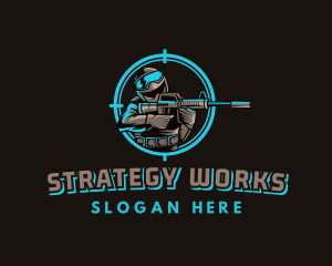 Military Target Shooting logo design