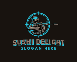 Military Target Shooting logo design