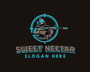 Military Target Shooting logo design