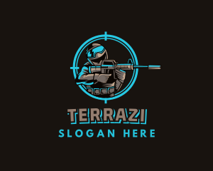 Military Target Shooting logo design