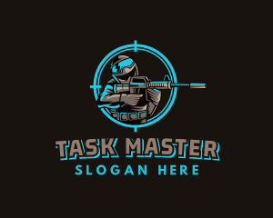 Military Target Shooting logo design