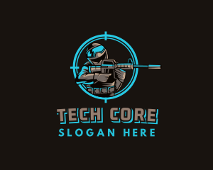 Military Target Shooting logo design