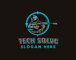 Military Target Shooting logo design