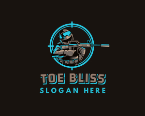 Military Target Shooting logo design