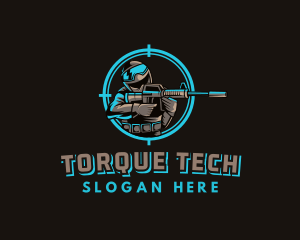 Military Target Shooting logo design