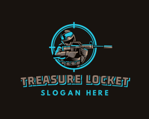 Military Target Shooting logo design