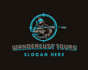 Military Target Shooting logo design