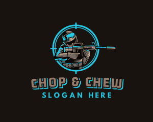 Military Target Shooting logo design