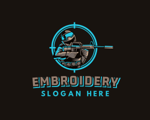 Military Target Shooting logo design