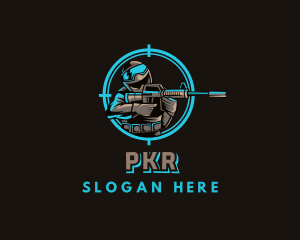 Military Target Shooting logo design