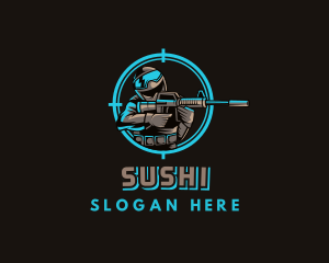 Military Target Shooting logo design