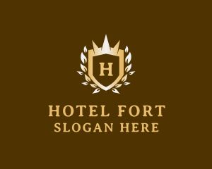 Royal Shield Hotel logo design