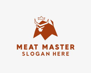 Crown Bull Meat logo design